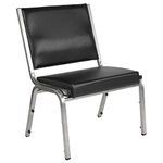 Flash Furniture XU-DG-60442-660-1-BV-GG: Hercules Series 1000 Lb. Rated Black Antimicrobial Vinyl Bariatric Medical Reception Chair