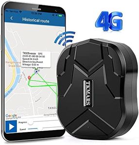 GPS Tracker for Car 4G 10000 mAh 80 Days Standby Strong Magnet Waterproof Real-Time Tracking Free App/Platform No ABO Tracker and Anti Lost GPS Locator for Car Motorcycle Bicycle Truck Fleet