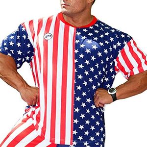 BIG SM EXTREME SPORTSWEAR Hombre Shirt Camiseta de Culturismo Camisa del músculo Bodybuilding Shirt T-Shirt Rojo Amerika USA 2766-L