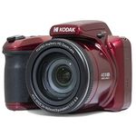 KODAK Pixpro Astro Zoom AZ405 Digital Camera Bridge, 24 mm Wide Angle, 20 Megapixels, LCD 3, Full HD 1080p Video, OIS, AA Battery - Red