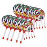 BQLZR Plastic Hand Drum with Colorful Hammer Musical Instrument 7.9x14.3" Pack of 10