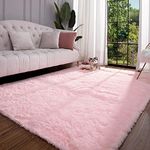 Keeko Premium Fluffy Pink Area Rug 