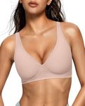 OEAK Womens Deep V Bras Wireless Co