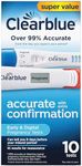 Clearblue Early Pregnancy Test Kit, at-Home Pregnancy Test Kit for Women, hCG Hormone Pregnancy Tests with Easy-to-Read Results, 10 Tests