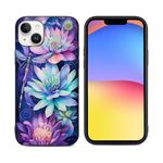 Niceboomna for iPhone 15 Case with Design for Girls Women, Dragonfly Flower Aesthetic Art Shockproof, Slip Resistant Slim Fit Protective Phone Case