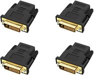 4 Pack DVI to HDMI Adapter, tunghey Bi-Directional DVI Male to HDMI Female Converter, Support 1080P, 3D for PS3,PS4,TV Box,Projector,HDTV