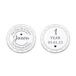 Customized Sobriety Coin,Sobriety Gift for Men Women,One Day at A Time Serenity Prayer,1 Year Sobriety Coin,Sobriety Token,AA Coins,Alcoholics Pocket Coin,One Year Sober Gifts for Women (Silver)