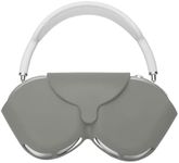 kwmobile Silicone Cover Compatible with Apple AirPods Max Case Holder for Over-Ear Headphones - Grey