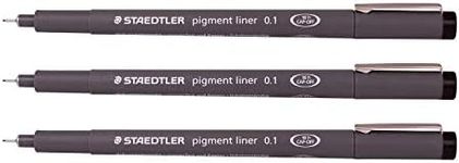 Staedtler 0.1 mm Pigment Liner Fineliner Sketching Drawing Drafting Pens Pack of 3