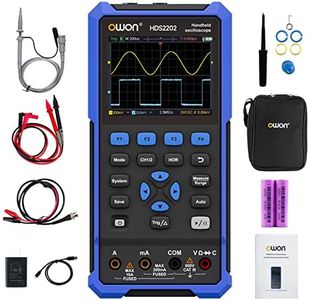 OWON HDS2202 Oscilloscope Numérique 2 en 1 avec écran LCD Professionnel, Mini Oscilloscope et Multimètre 2 EN 1, PC 20 000 Points, avec Batterie au Lithium, Fonction de Mémoire