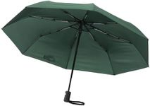 SWISSONA Automatic Umbrella - Windproof Umbrellas for Women and Men - Strong and Lightweight Pocket Umbrella - Mens Ladies Umbrella - Compact Handbag Travel Umbrella - Dark Green
