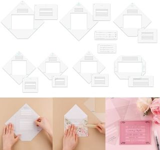 Briartw 17pcs/Set All-in-One Envelope Making Tool,Envelope Tear Templates,Envelope Maker Guide Create 7 Different Sizes (A2, A6, A7, A9, 5-3/4, 6-1/2, Slimline) for Birthdays,Weddings,Holidays & More