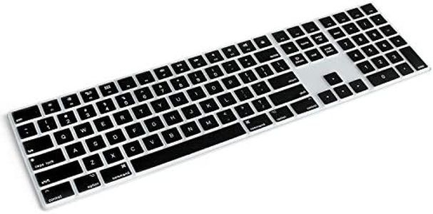 Silicone Keyboard Cover for Apple Magic Keyboard with Numeric Keypad MQ052LL/A (A1843) US Layout Ultra Thin Protector Skin (for Magic Keyboard (MQ052LL/A), Black)