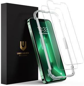 UNBREAKcable 2 Pack Screen Protector for iPhone 14 Plus/13 Pro Max, Shatterproof Tempered Glass [9H+ Hardness] [Easy Installation Frame] [99.99% HD Clear] for Apple iPhone 13 Pro Max/14 Plus