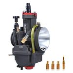 NIBBI Racing Performance 28mm Motorcycle Carburetor 150CC Carburetor Power Jet Carburetor PWK Carb 28mm with Carburetor Jets Fit GY6 Engine Dirt Bike Mini Bike SSR TTR Apollo TaoTao ATV Cafe Bike