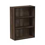 Furinno Pasir 3-Tier Open Shelf Bookcase, Columbia Walnut