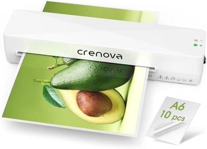 Crenova Laminator A4/A5/A6, Quick Laminator with 10 Laminating Pouches, Personal for Home Use, School Teacher, Office Card