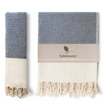 Turkish Hand Towels for Bathroom Set of 2 - Made of Eco-Friendly, Ultra-Soft 100% Natural Cotton with Modern and Farmhouse Design - Turkish Face Cloth or Tea Towels Kitchen