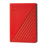 Western Digital WD 4TB My Passport Portable Hard Disk Drive, USB 3.0 with Automatic Backup, 256 Bit AES Hardware Encryption,Password Protection,Compatible with Windows and Mac, External HDD-Red