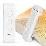 Glocusent Reading Light Book Light Clip On, Eye Caring Reading Lights for Books in Bed, 3 Colours & 5 Brightness Dimmable, Portable & Flexible, Long Lasting up to 80 hrs, Perfect for Book Lover