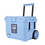 Coleman PRO Heavy-Duty Insulated Hard Cooler with Wheels | 52 L capacity | Keeps Ice for 5 Days | Full foam insulation | Large Durable Portable Cool Ice Box for Rugged Outdoor Use & Jobsites