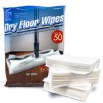 Pack of 50 Disposable Microfibre Electrostatic Floor Cloths for Flat Swivel Mop Multi Fitting Cleaning Wipes - 29cm x 21cm Fits Most Mops Like Swiffer Etc