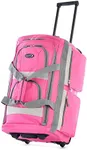 Olympia U.S.A. 8 Pocket Rolling Duffel Bag, Hot Pink, 29 inch
