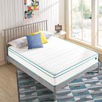 Zinus King size Mattress in memory foam and Spring 150x200 cm - Hybrid Mattress - Mattress Height 25 cm - Green tea mattress