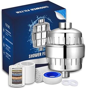 Shower Filter 25 Stage Shower Head Filter for Hard Water Shower Water Filter with 2 Replaceable Filter Cartridges for Removing Chlorine Fluoride-Consistent Water Flow Shower Head Filter (25)