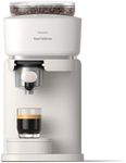 Philips Baristina Espresso Machine - Real espresso, made simple. Compact coffee machine, natural white with white portafilter, 16 bar pump pressure, automatic grinder, Cafe Crema (BAR300/00)