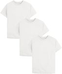 Hanes Boys' EcoSmart Short Sleeve Tee Value Pack (3-Pack), White, Large