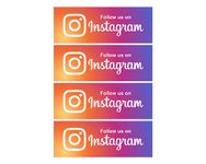 SVM CRAFT® Instagram Sticker Follow Us on Social Media Set , for Window Sticker Decal for Business, Shop, Social Media Store Stickers, Facebook, Instagram and Google Maps Stickers for Store, Business, Truck ( 12 inches X 4.4 inches per stickers)