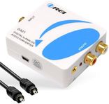 OREI Optical SPDIF/Coaxial Digital to RCA L/R Analog Audio Converter with 3.5mm Jack Support & Headphone/Speaker Outputs (DA21)