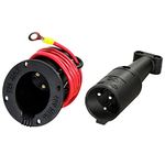 DIYOLFALL Golf Cart 48V Charger Cord Plug & Charger Receptacle for Club Car DS Precedent 2000-up OEM# 101828901 101802101 101796801 103375501