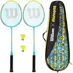 Wilson Minions Badminton Racket Set - 2 Rackets, Shuttles & Carry Case