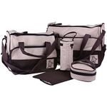 Win8Fong Baby's Set of 5 in 1 Bear Tote Shoulder Durable Diaper Nappy Mummy Bags Coffee