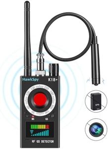 HawkSpy K18 Hidden Camera Detectors Bug & GPS Tracker Scanner Spy Camera Finder for Hidden Devices Listening Device Scanner with Sound & Vibration Alarm Portable Privacy Protection