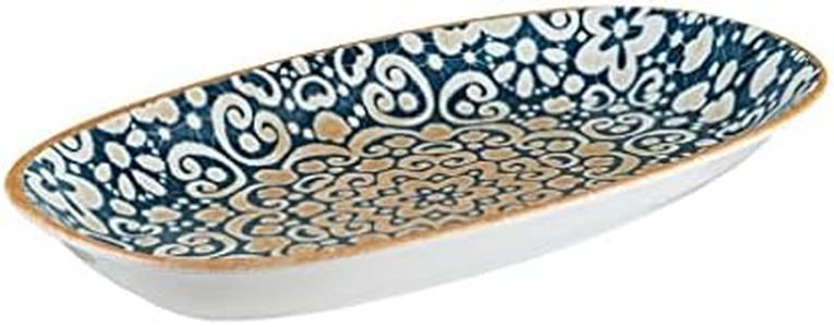 Bonna Placa de Servicio - Alhambra - Porcelana - 34x19 cm - Juego de 2
