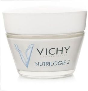 VICHY Reichhaltige Gesichtscreme für lipidarme, sehr trockene Haut, Mildert Spannungsgefühle, Juckreiz und Rötungen, Mit Sheabutter und vulkanischem Wasser, Nutrilogie 2, 50 ml