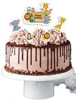 Let's Party Cake Topper Pack of 4, 20 Pieces (Jungle Theme)