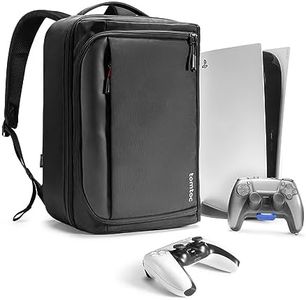 tomtoc Backpack for PS5 Console, Protective Carrying Case Storage Bag Compatible with Sony PlayStation 5 Console, Headset, 2 Game Discs, PS5 Controller and Charging Station, Travel Daypack