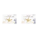 Me To You 'Shine' Star-Shaped Bracelet - Official Collection, Gold,Grey,Pink (Pack of 2)