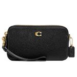 Coach Women's Polished Pebble Leather Kira Crossbody, Black, One Size