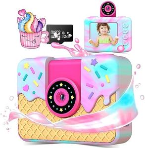 Macchina Fotografica Bambini, ULEWAY 2.0" Schermo HD 1080P Selfie Fotocamera Digitale per Bambina Videocamera per Ragazzi 3-12 Anni, con Scheda 32 GB, Regali Giocattolo di Compleanno