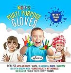 Valdern Children's Multi-Purpose Latex Free Disposable Gloves for Children (Mixed Colours - 20 Pairs)