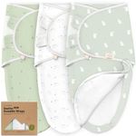 3-Pack Baby Swaddle Sleep Sacks with Zipper - Newborn Swaddle Sack, Baby Swaddles Sleep Sack 0-3 Months, Wearable Blanket Baby,Baby Swaddle Blanket Wrap,Swaddle Sack,Easy Change Swaddle (Bunnies)