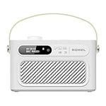 Roxel RDR-40 Stereo DAB/DAB+ Digital and FM Radio Portable Wireless Speaker with Dual Alarm Clock Function, USB & Micro SD MP3 Playback Function, 3.5mm Headphone Output(White)