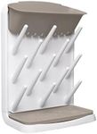 Ubbi Vertical Baby Bottle Drying Rack, Space Saving Countertop Drying Rack Baby Accessory, Taupe