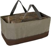 Daseey Firewood Log Carrier Large Firewood Bag Wax Canvas Log Carrier Tote High Capacity Durable Fire Wood Holder Bag Fireplace Accessories