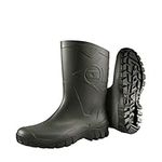 Mens Dunlop Wellington Boots Short Wide Calf Rain Garden Farm Camp Gum Wellies Green